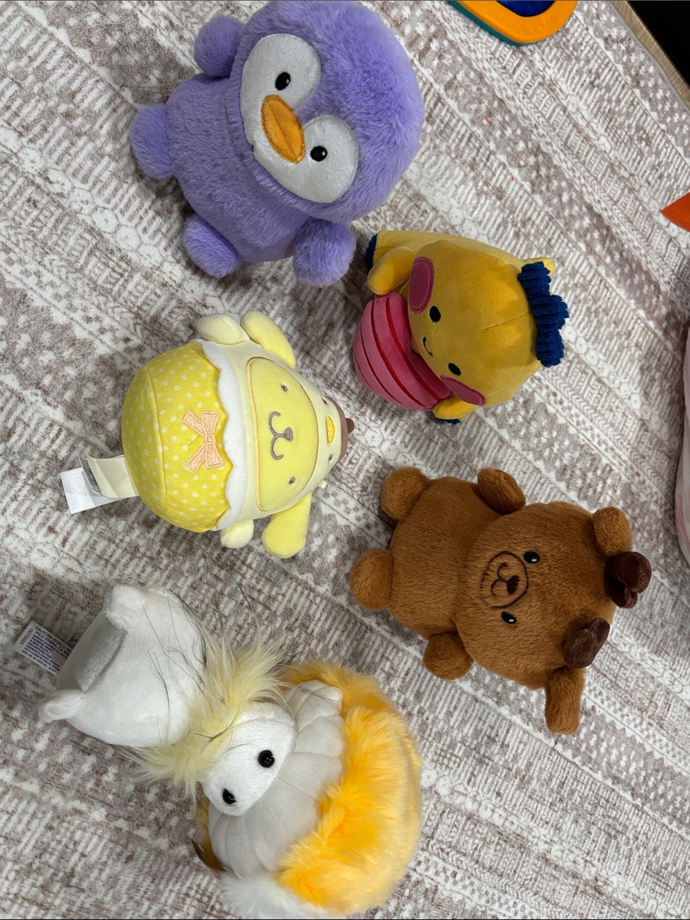 5 Plush stuff animals for baby — Soft Small Playfriend